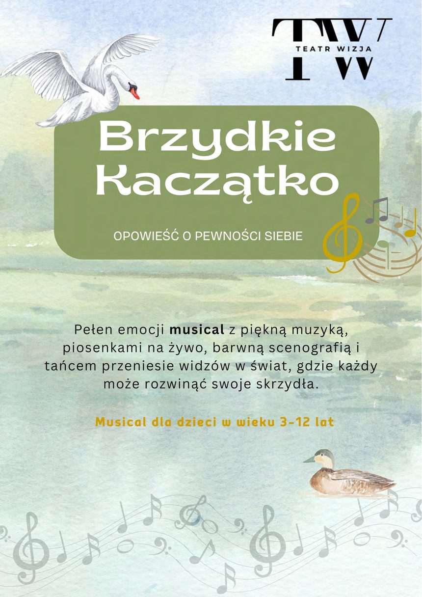 Plakat spektaklu Brzydkie Kaczątko